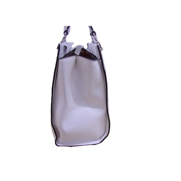 Michael Kors Medium White Signature Satchel Purse "Marilyn" - Picture 2 of 6